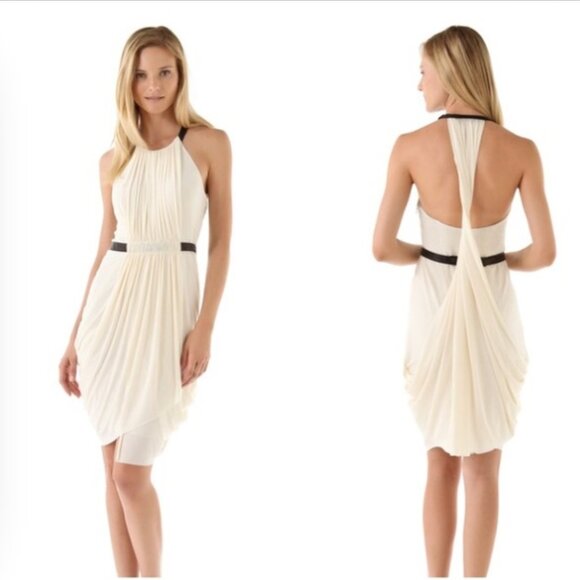 Rag & Bone Black Rowan Draped Dress Size 2 - Picture 3 of 14